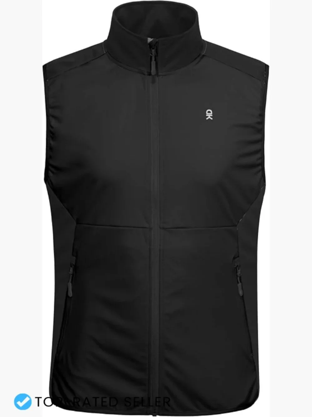 Men's Lightweight Softshell Vest Windproof Water Resistant 4-Way Stretch Zip